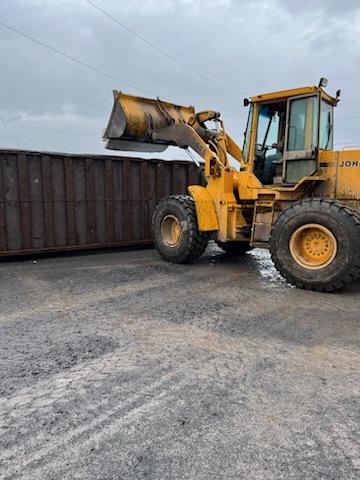 Loader at cleanup day